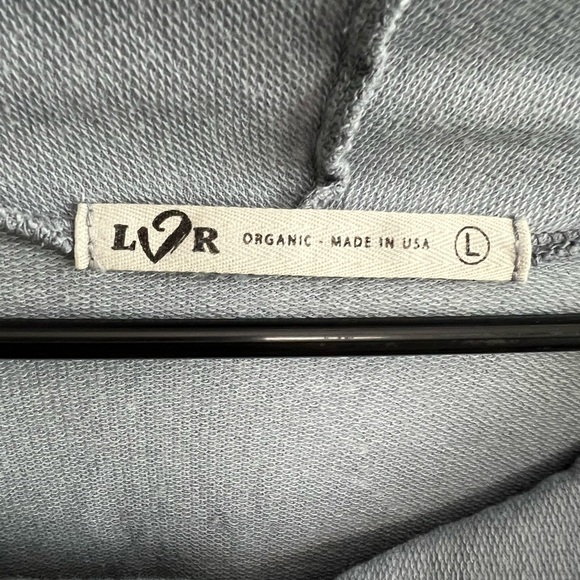 LVR Organic Womens Cowl Neck Long Sleeve Gray Tie Dye Pullover Sweater sz Large - Picture 2 of 7